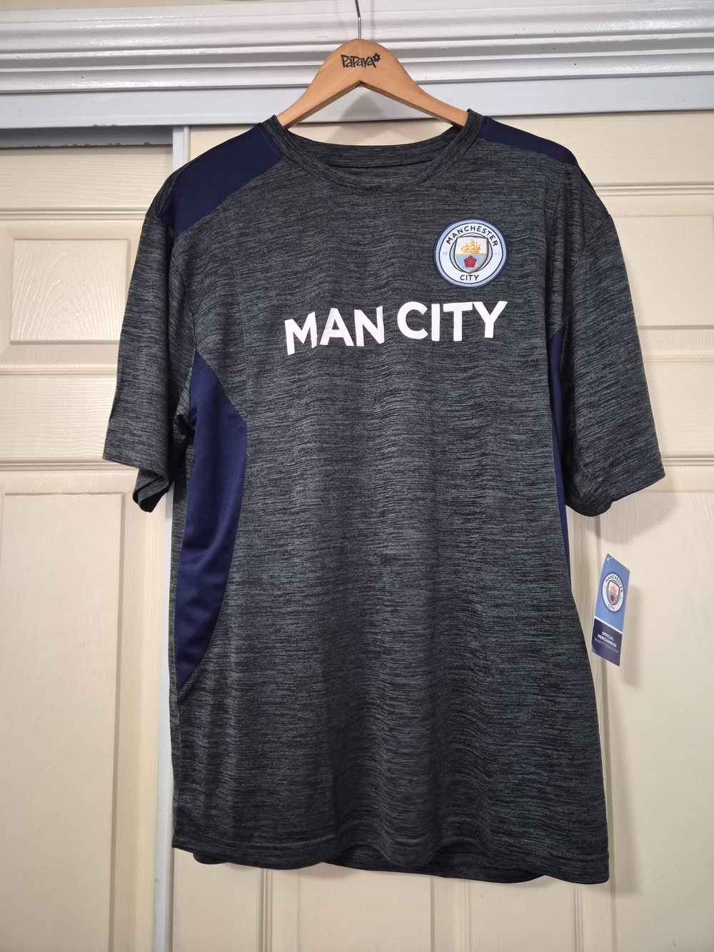 Puma Men’s Gray and Navy Man City Training Shirt